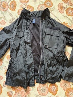 Vintage GAP Funnel Collar Nylon Utility Rain Jacket